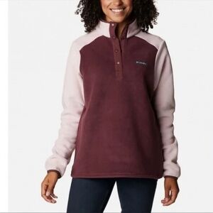 NWT Women's Columbia Mount Cannon 1/2 Snap Fleece Pullover Top Shirt Size SMALL